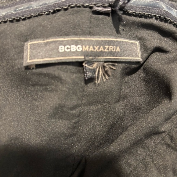 BCBG MAX AZRIA Sz S (estimated) Strapless Ruffles All Over Sheer Maxi Dress - Picture 9 of 9